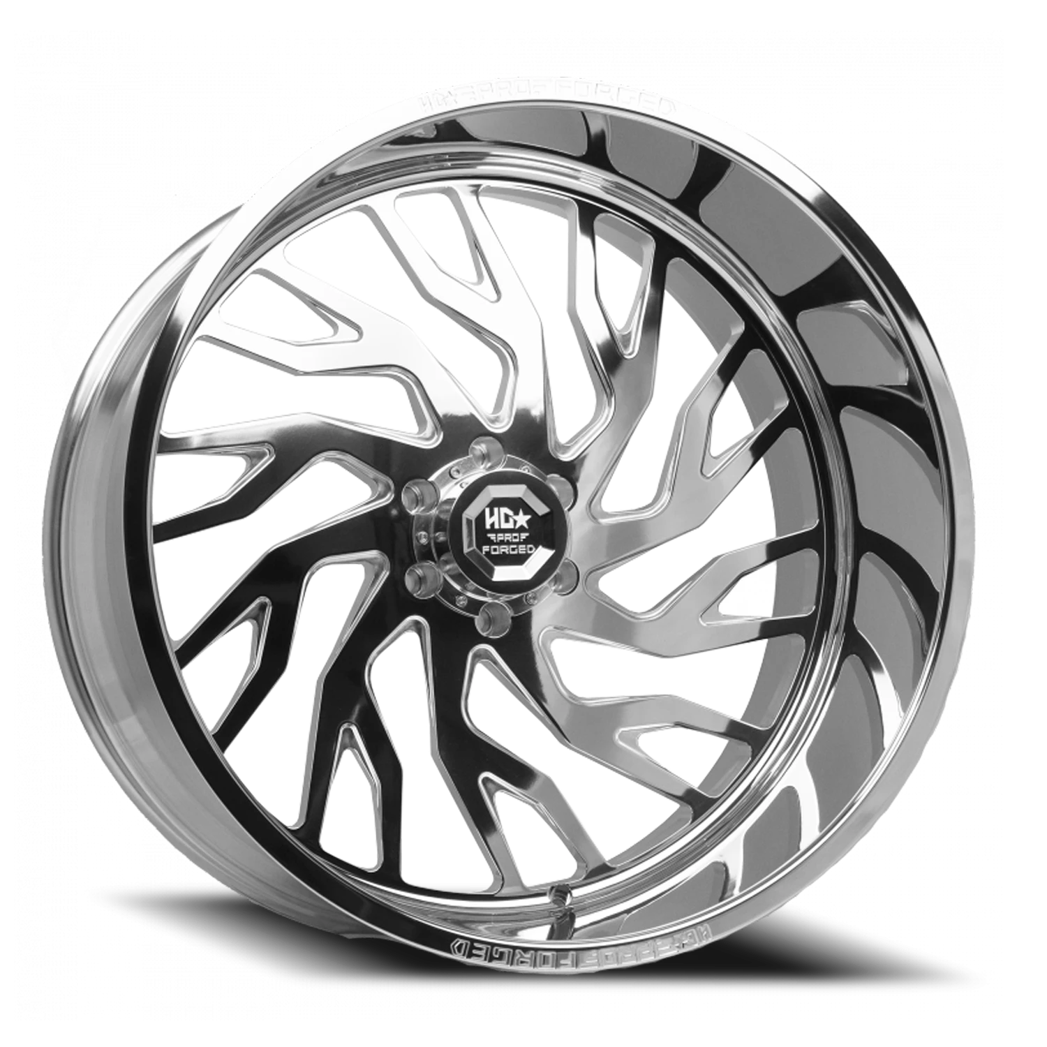 FORGED HDPRO-02 HUEY 24X12 8X170 -44 125 High Polished (Left)
