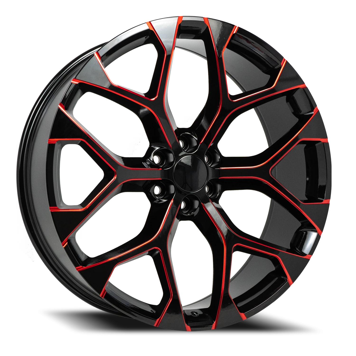Replica G09 26X10 6X139.7 +24 78.1 Gloss Black Red Milled