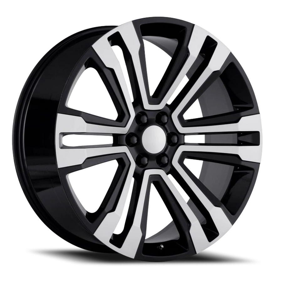 Replica G10 24X10 6X139.7 +30 78.1 Gloss Black Machined Face