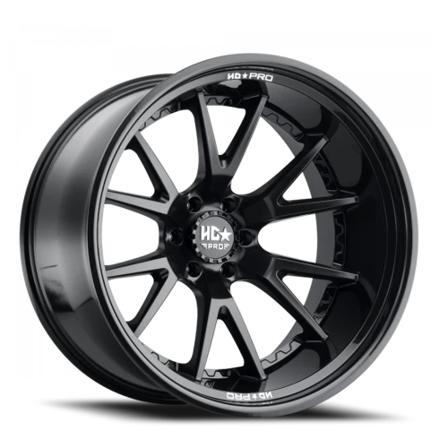 LHDPRO1 17X9 5X115 -0 78.1 Gloss Black Lip Matte Black Face