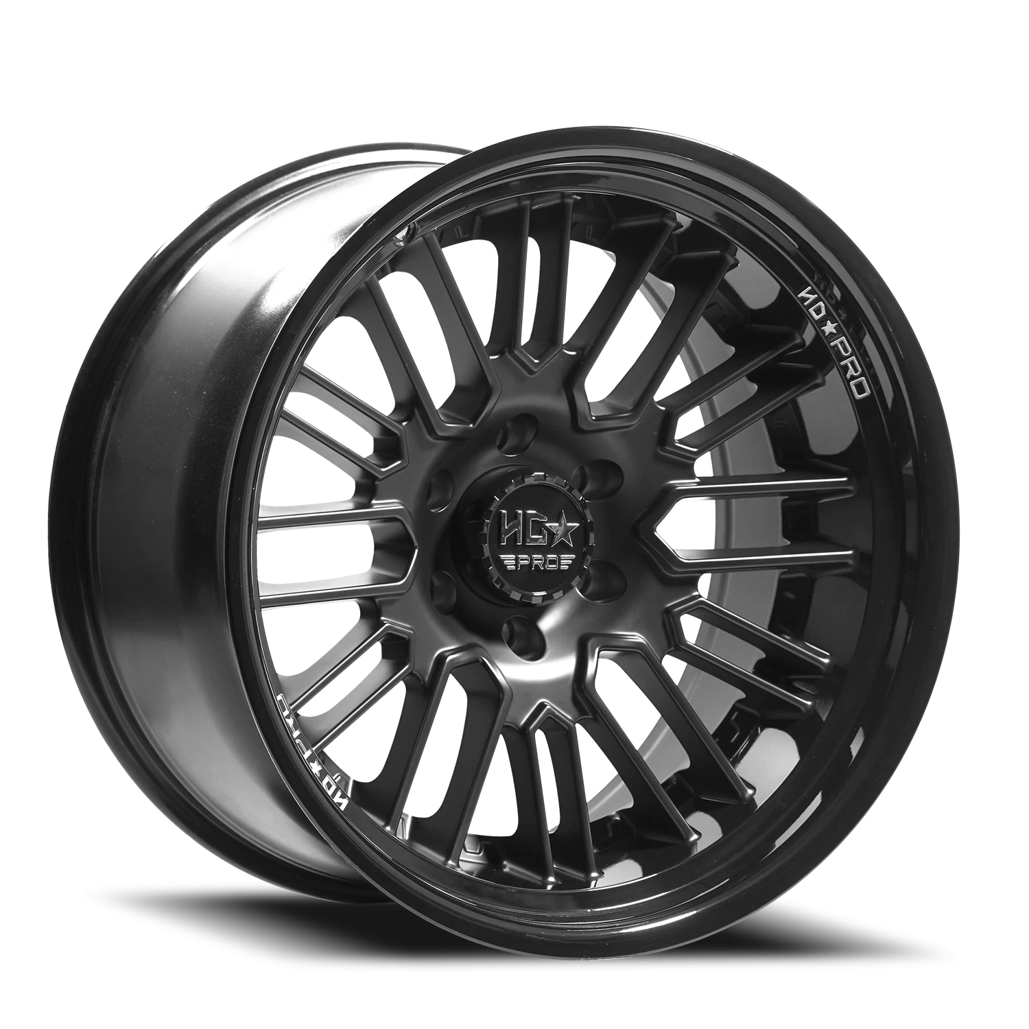 LHDPRO6  20X11 6X139.7 -33 106.1 Gloss Black Lip Matte Black Face