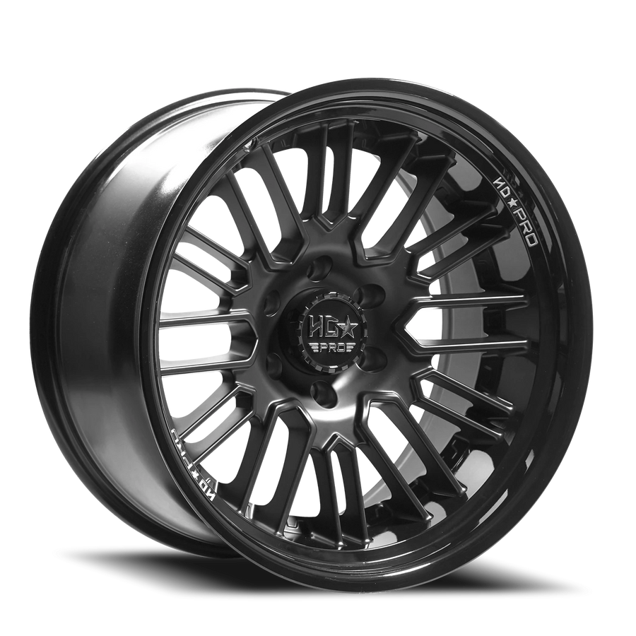 LHDPRO6  20X11 6X139.7 -33 106.1 Gloss Black Lip Matte Black Face
