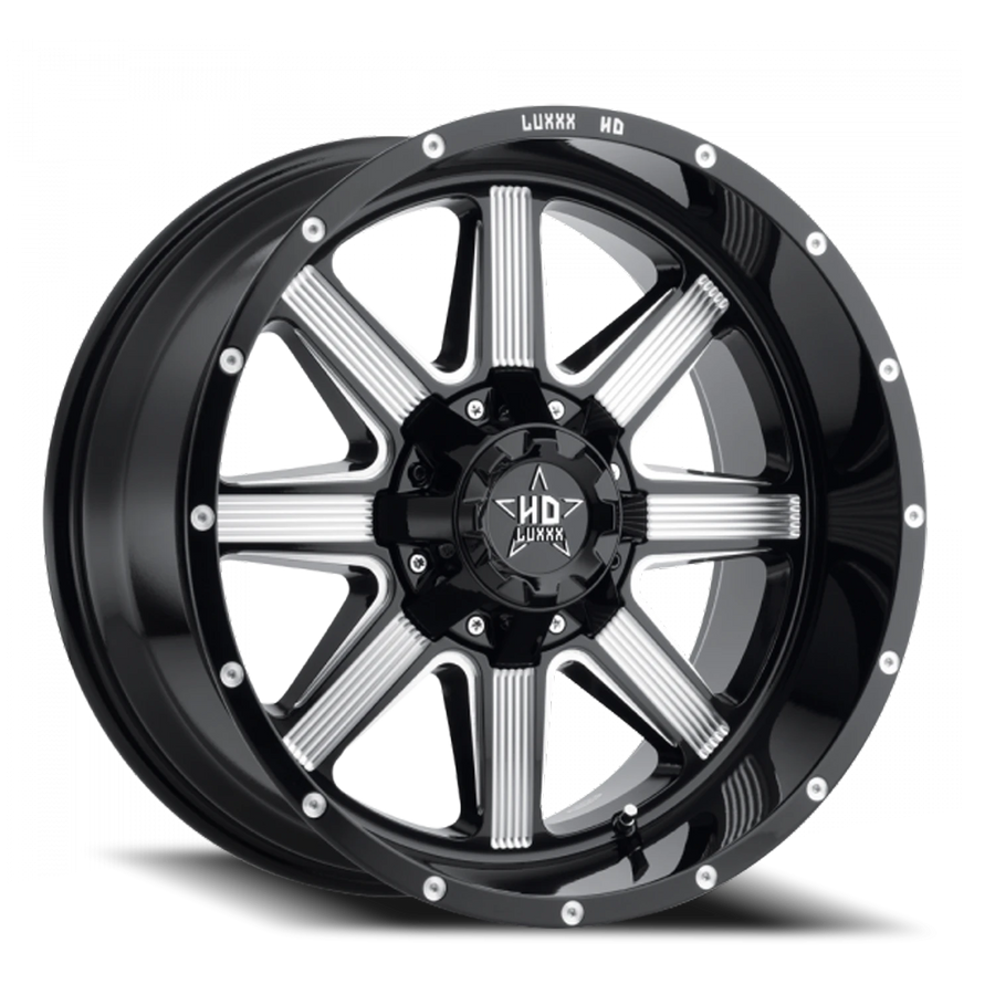 LHD10 20X10 8X170 -18 125 Gloss Black Milled