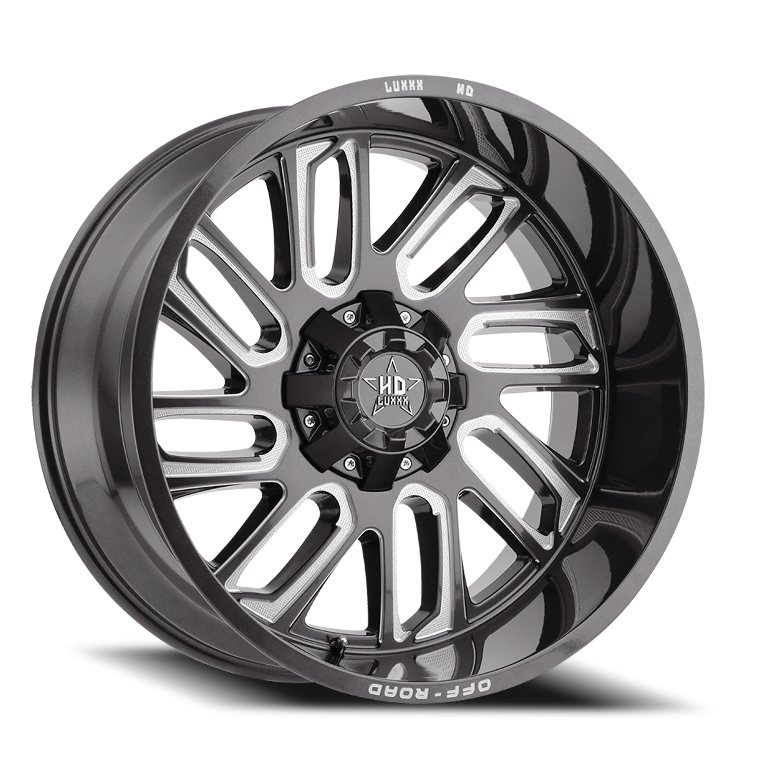 LHD18 22X12 8X165 -44 122.1 Lava Gray Milled