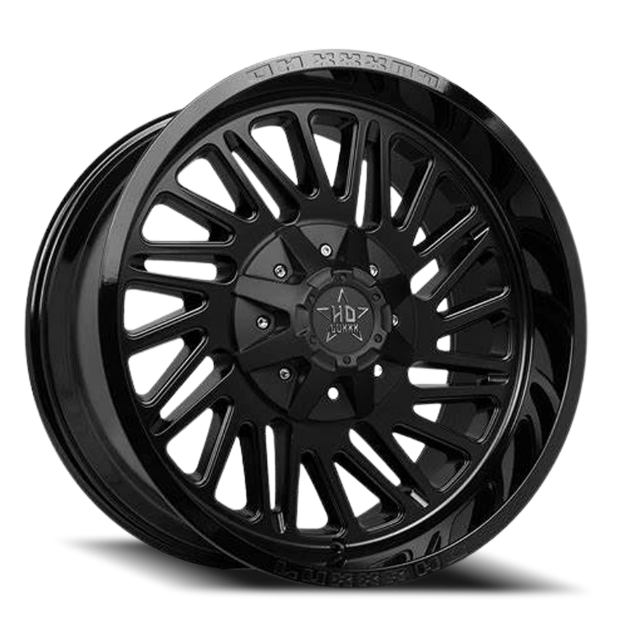 LHD19 20X10 8165/170 -18 125 Gloss Black Lip Matte Black Face