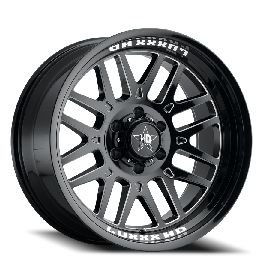 LHD20 20X10 6X135 -18 87.1 Gloss Black Milled