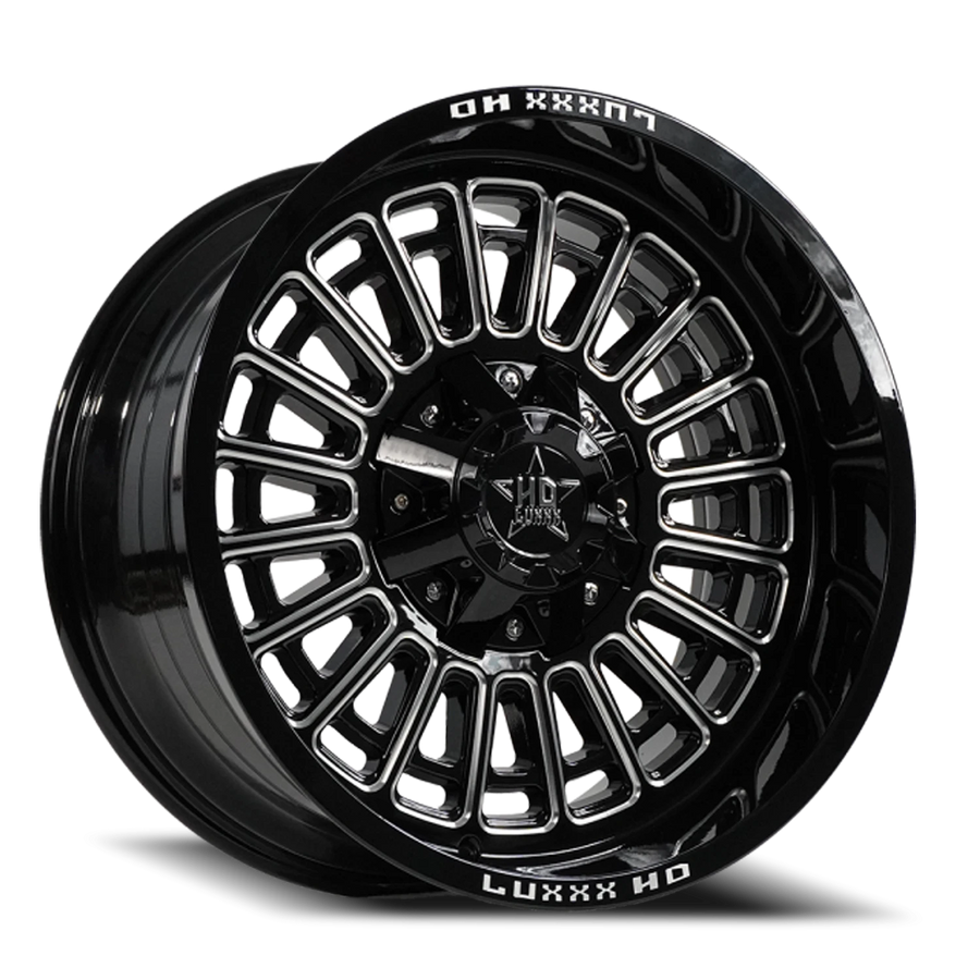 LHD27 22X12 8165/180 -44 125 Gloss Black Milled