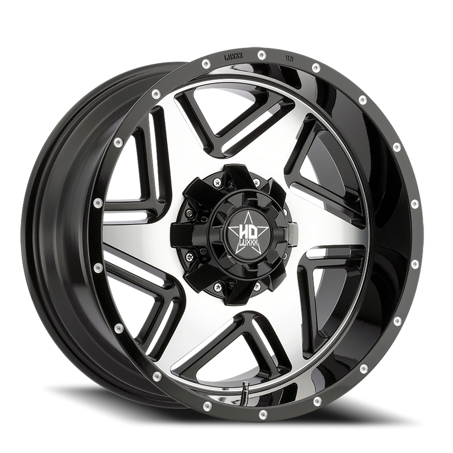 LHD2 20X10 6135/139.7 -18 106.1 Gloss Black Machined Face