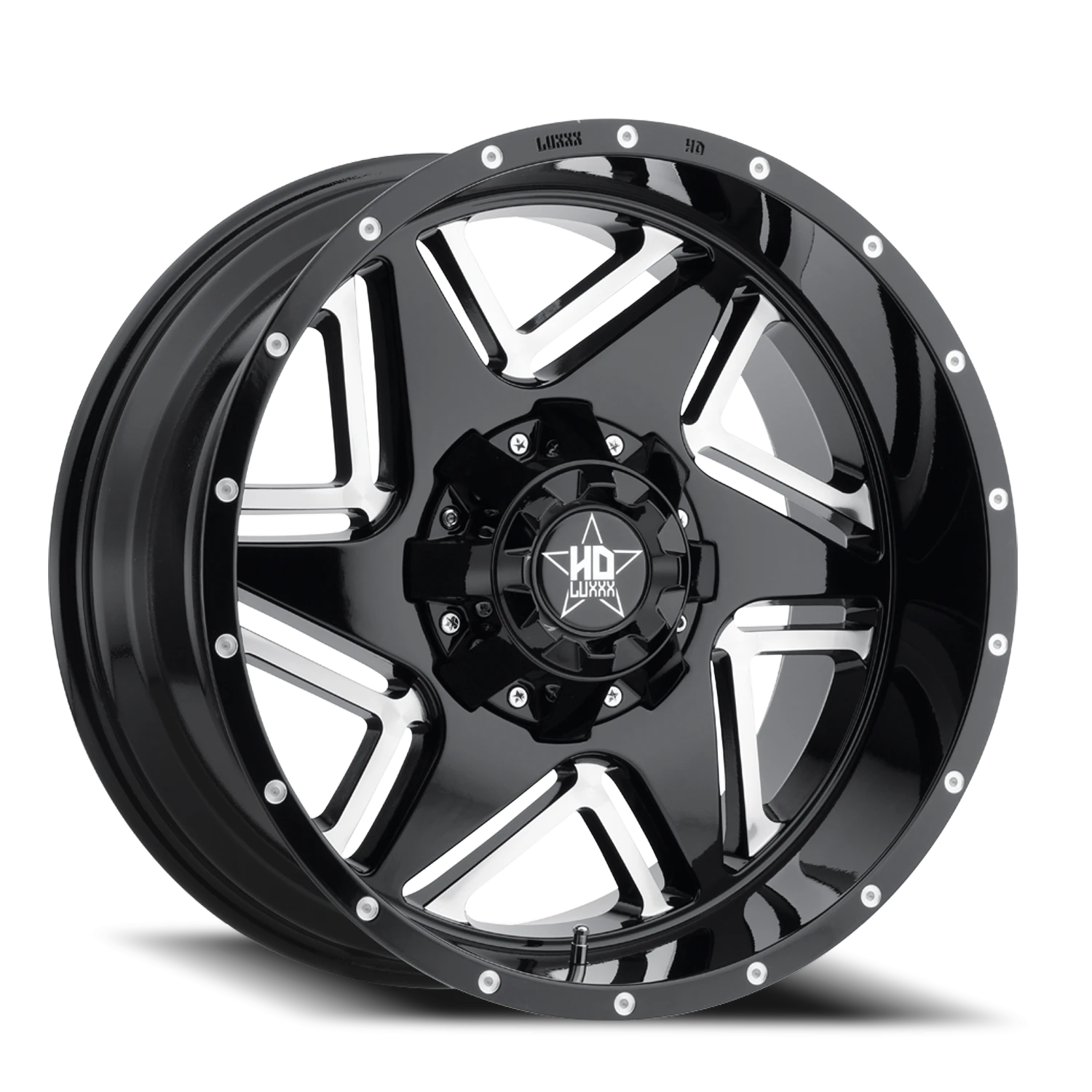 LHD2 20X10 8X170 -18 125 Gloss Black Milled