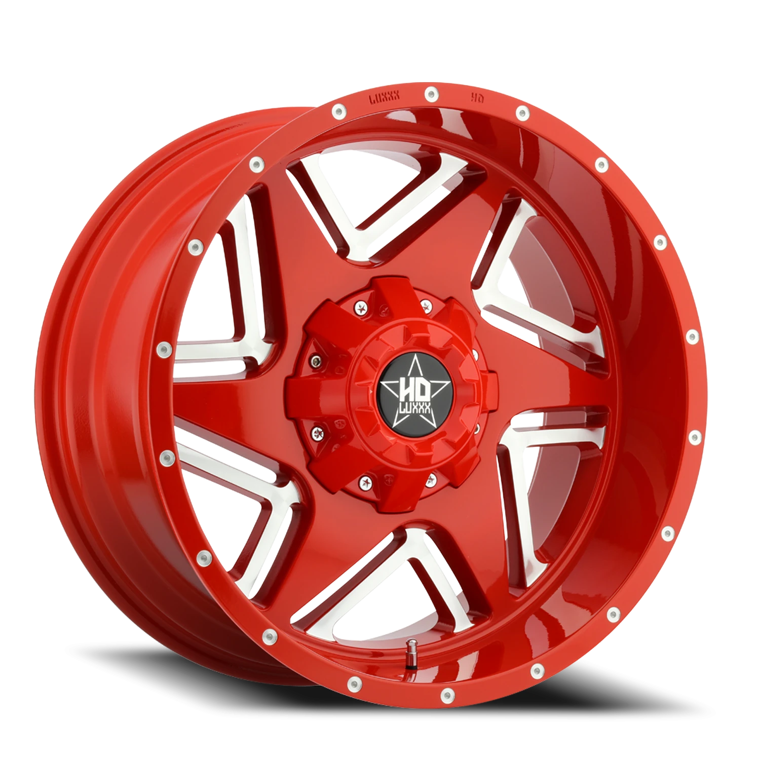 LHD2 20X10 8X180 -18 125 Red Milled