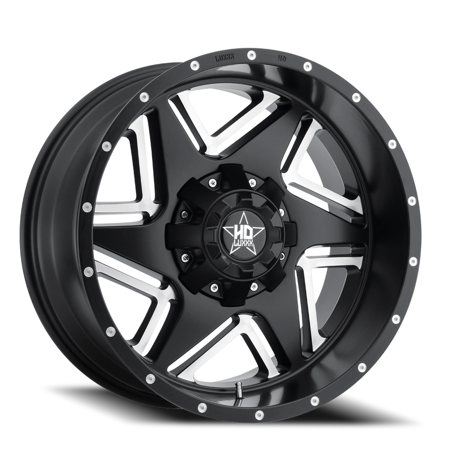 LHD2 20X10 8X165 -18 122.1 Satin Black Milled