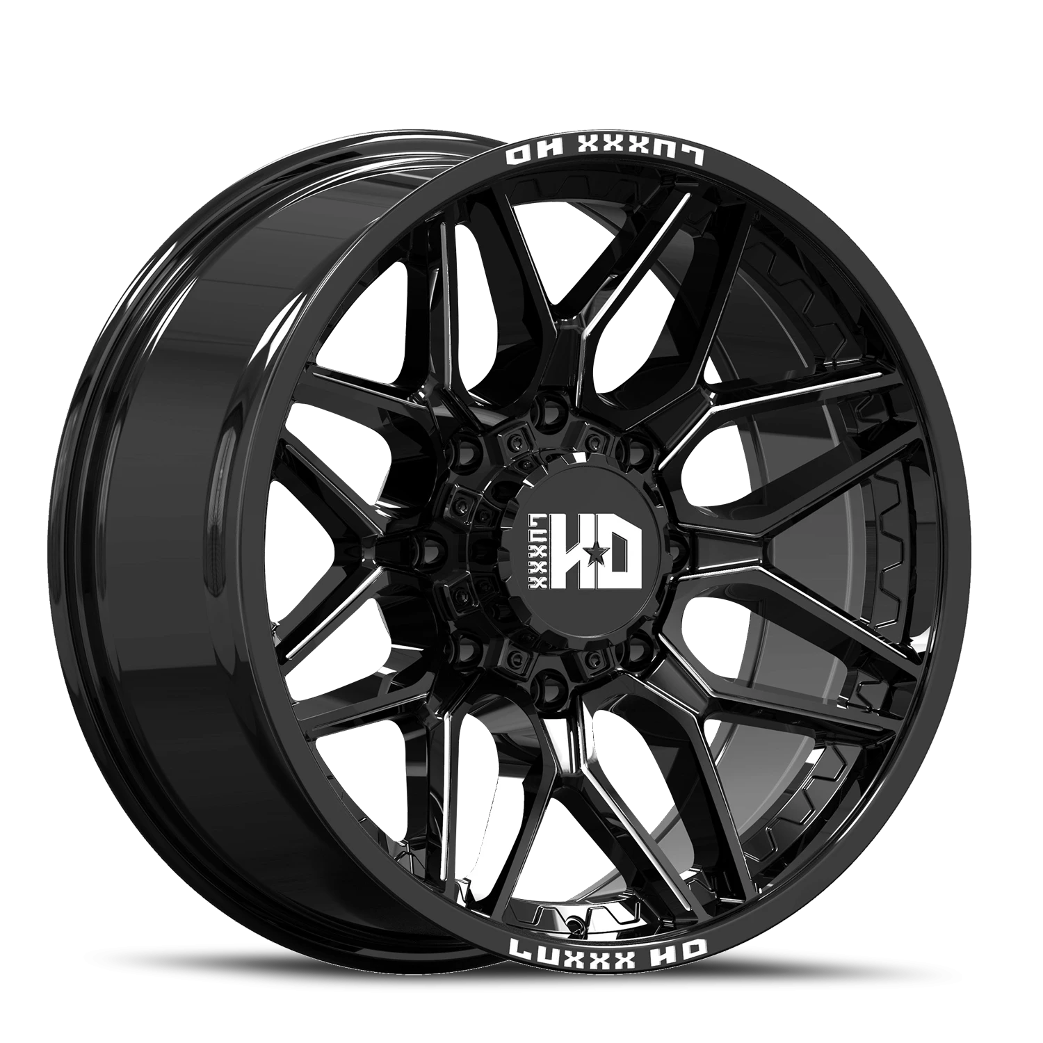LHD36 20X10 8X165 -19 125.1 Gloss Black Milled