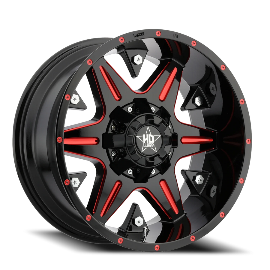 LHD3 20X10 5127/139.7 -18 78.1 Gloss Black Red Milling