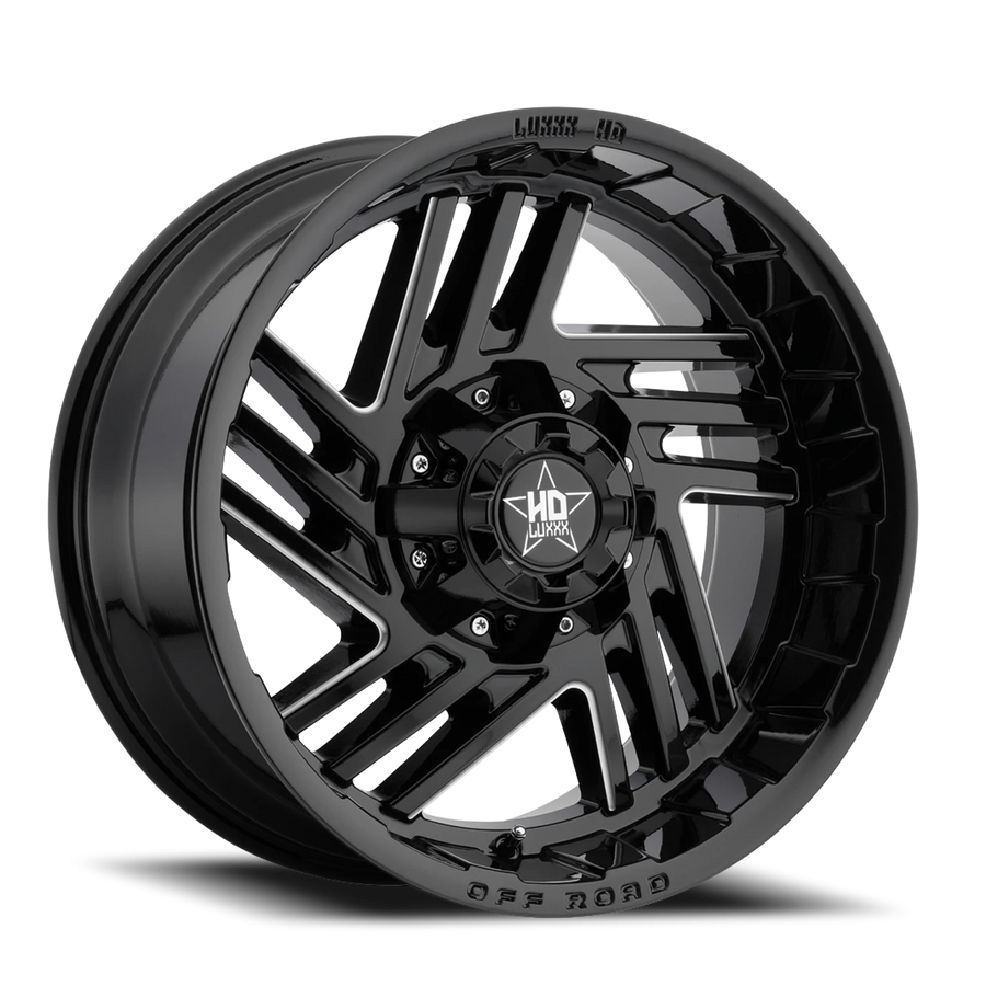 LHD4 20X10 8X180 -18 125 Gloss Black Milled