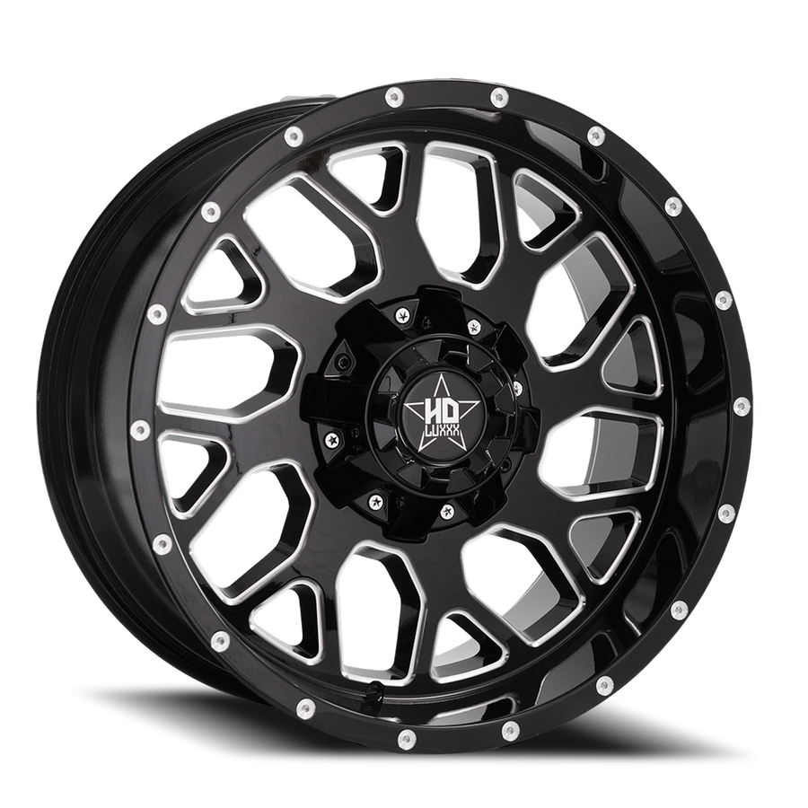 LHD8 17X9 5150/139.7 +6 110 Gloss Black Milled