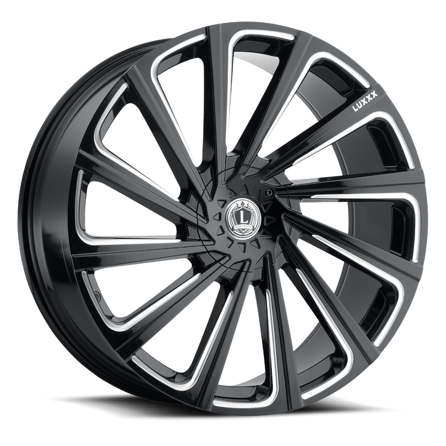 LUX22V 22X9 6120/132 +33 74.6 Gloss Black Milled