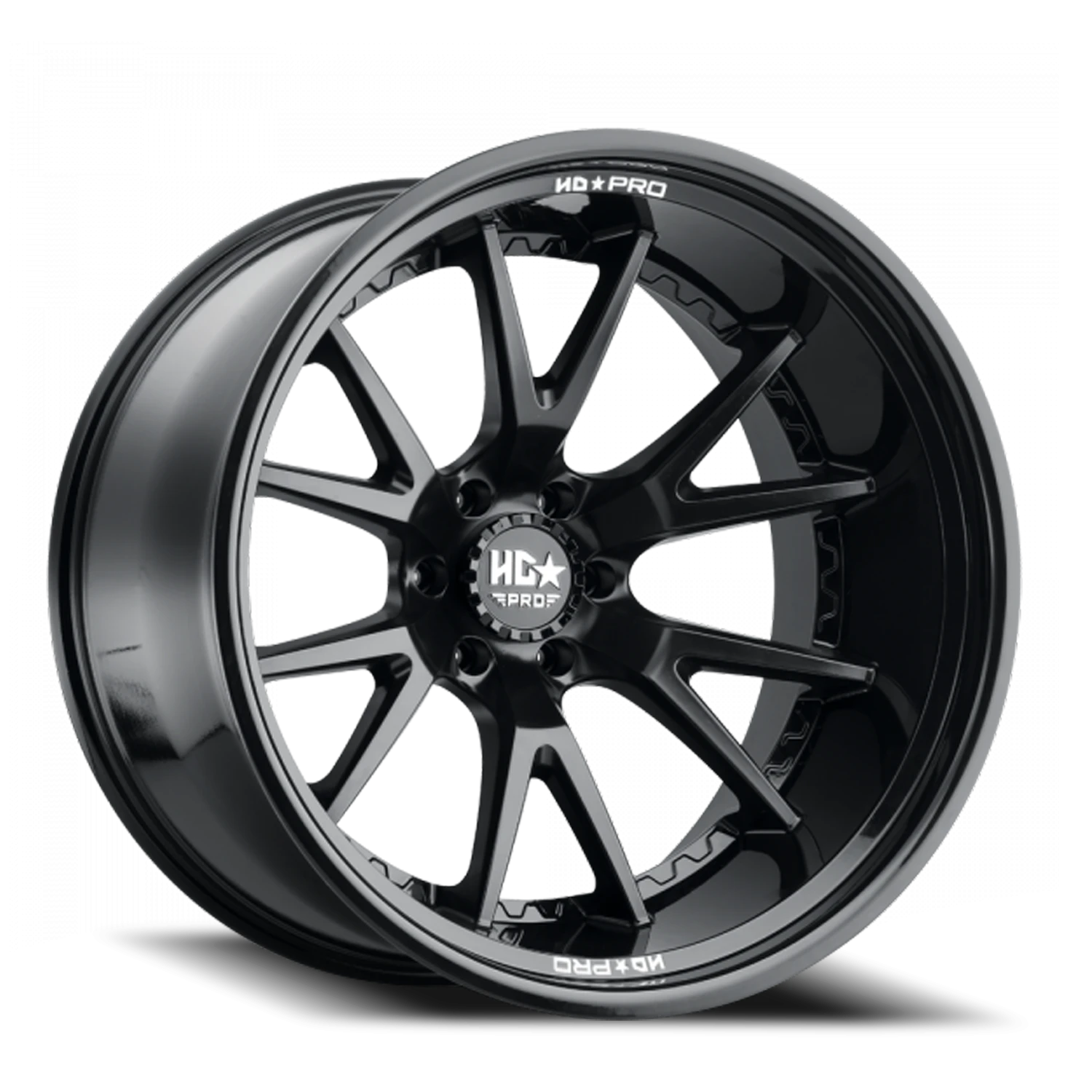 LHDPRO1  20X11 6X139.7 -33 106.1 Gloss Black Lip Matte Black Face
