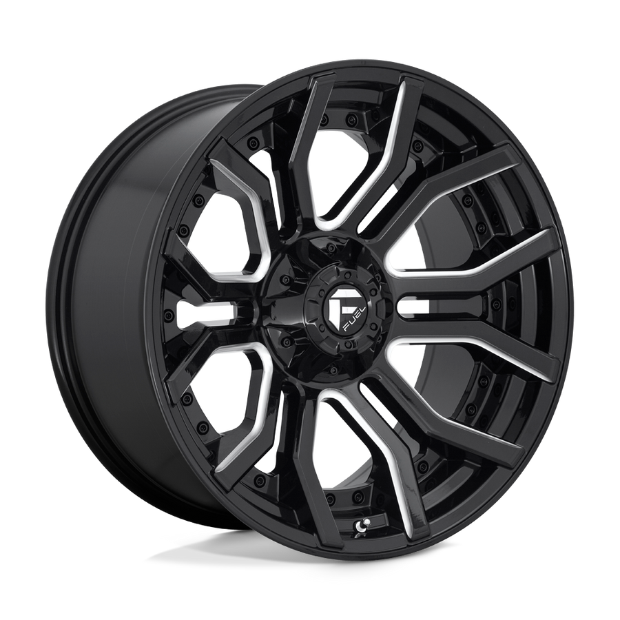FUEL D711 20X10 6X135/5.5 GL-BLK-MIL -18MM