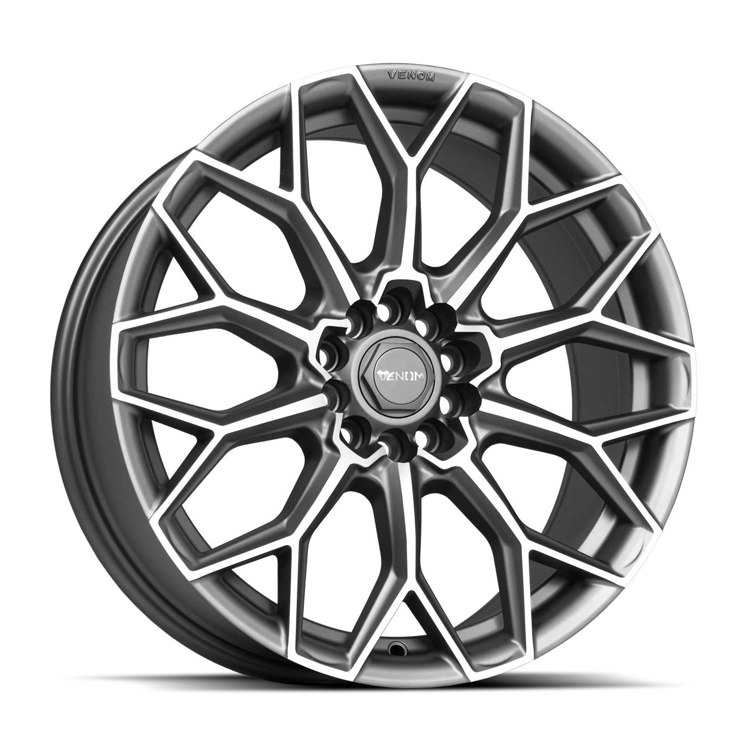 VENOM45 16X7.5 5X114.3/120 +35 73.1 Matte Gunmetal Machined Face