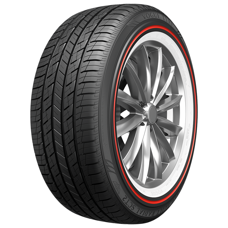 285/45R22 Vogue Tyre CUSTOM BUILT RADIAL SCT2 RED STRIPE RED/WHITE 114H XL M+S