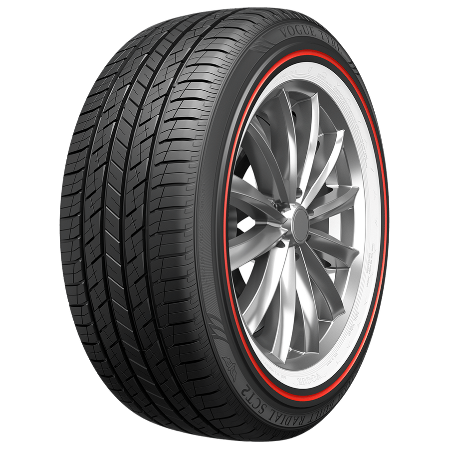 305/35R24 Vogue Tyre CUSTOM BUILT RADIAL SCT2 RED STRIPE RED/WHITE 112H XL M+S