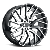 LUXLE5 22X9 5X115 +20 73.1 Gloss Black Machine Face